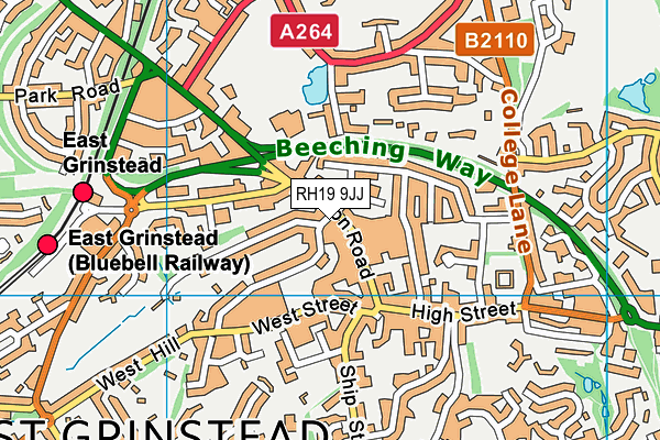 RH19 9JJ map - OS VectorMap District (Ordnance Survey) RH19 9JJ map - OS VectorMap District (Ordnance Survey)