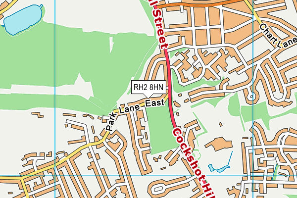 RH2 8HN map - OS VectorMap District (Ordnance Survey) RH2 8HN map - OS VectorMap District (Ordnance Survey)