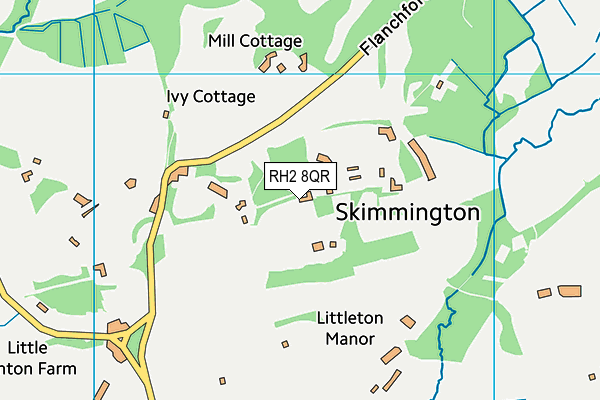 RH2 8QR map - OS VectorMap District (Ordnance Survey)