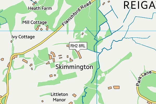 RH2 8RL map - OS VectorMap District (Ordnance Survey) RH2 8RL map - OS VectorMap District (Ordnance Survey)