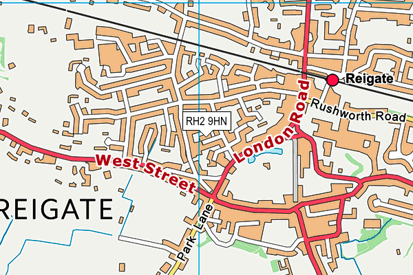 RH2 9HN map - OS VectorMap District (Ordnance Survey) RH2 9HN map - OS VectorMap District (Ordnance Survey)