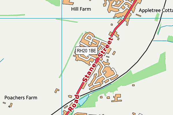 RH20 1BE map - OS VectorMap District (Ordnance Survey) RH20 1BE map - OS VectorMap District (Ordnance Survey)
