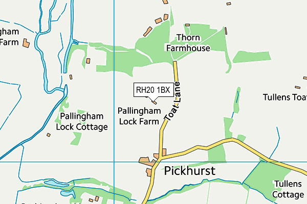 RH20 1BX map - OS VectorMap District (Ordnance Survey) RH20 1BX map - OS VectorMap District (Ordnance Survey)