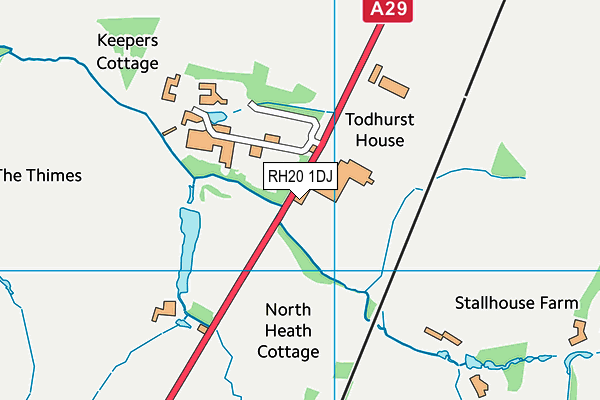 RH20 1DJ map - OS VectorMap District (Ordnance Survey) RH20 1DJ map - OS VectorMap District (Ordnance Survey)