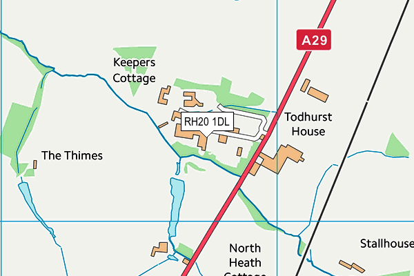 RH20 1DL map - OS VectorMap District (Ordnance Survey) RH20 1DL map - OS VectorMap District (Ordnance Survey)