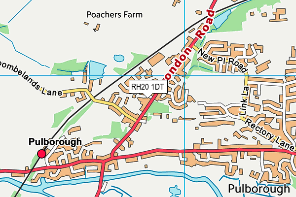 RH20 1DT map - OS VectorMap District (Ordnance Survey) RH20 1DT map - OS VectorMap District (Ordnance Survey)