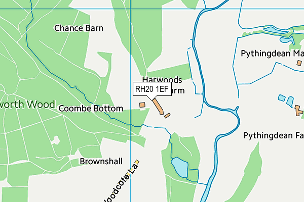 RH20 1EF map - OS VectorMap District (Ordnance Survey) RH20 1EF map - OS VectorMap District (Ordnance Survey)