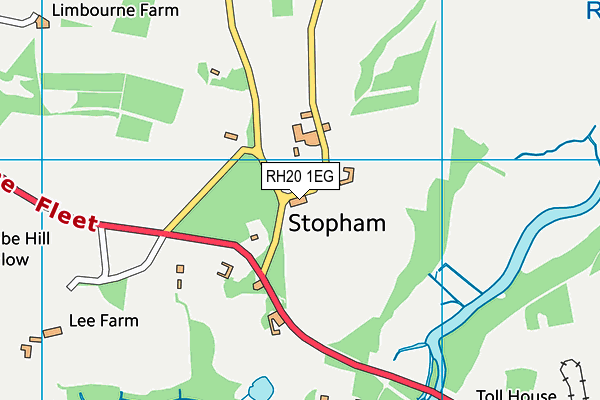 RH20 1EG map - OS VectorMap District (Ordnance Survey) RH20 1EG map - OS VectorMap District (Ordnance Survey)