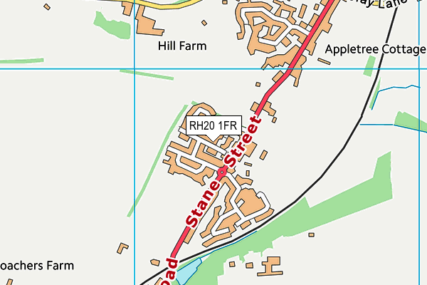 RH20 1FR map - OS VectorMap District (Ordnance Survey) RH20 1FR map - OS VectorMap District (Ordnance Survey)