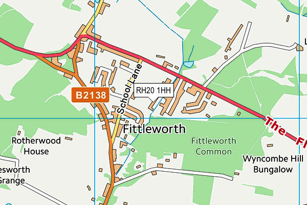 RH20 1HH map - OS VectorMap District (Ordnance Survey) RH20 1HH map - OS VectorMap District (Ordnance Survey)