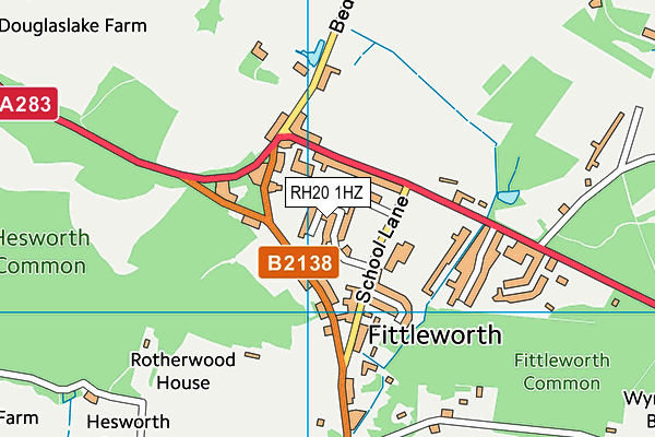 RH20 1HZ map - OS VectorMap District (Ordnance Survey) RH20 1HZ map - OS VectorMap District (Ordnance Survey)