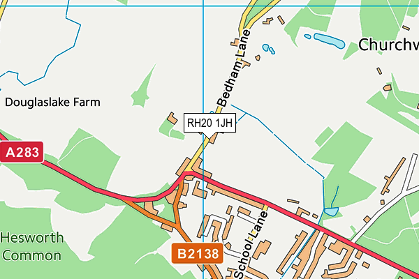 RH20 1JH map - OS VectorMap District (Ordnance Survey) RH20 1JH map - OS VectorMap District (Ordnance Survey)