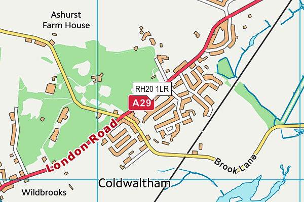 RH20 1LR map - OS VectorMap District (Ordnance Survey) RH20 1LR map - OS VectorMap District (Ordnance Survey)