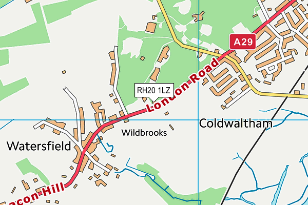 RH20 1LZ map - OS VectorMap District (Ordnance Survey) RH20 1LZ map - OS VectorMap District (Ordnance Survey)