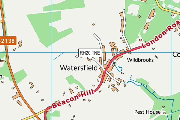RH20 1NE map - OS VectorMap District (Ordnance Survey) RH20 1NE map - OS VectorMap District (Ordnance Survey)
