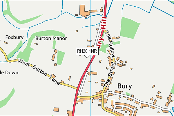 RH20 1NR map - OS VectorMap District (Ordnance Survey)