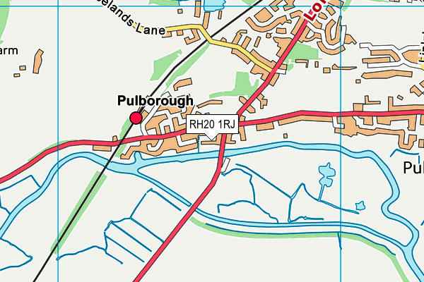 RH20 1RJ map - OS VectorMap District (Ordnance Survey)