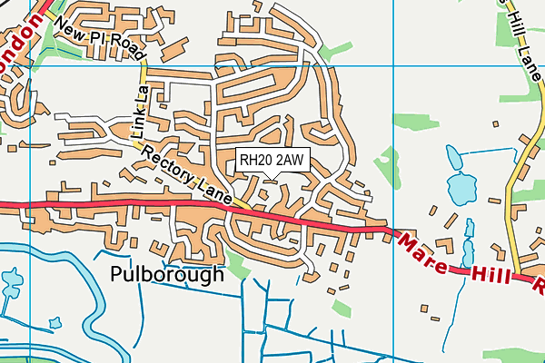 RH20 2AW map - OS VectorMap District (Ordnance Survey) RH20 2AW map - OS VectorMap District (Ordnance Survey)