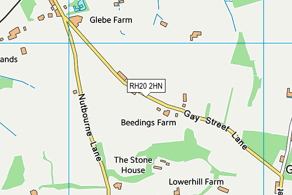 RH20 2HN map - OS VectorMap District (Ordnance Survey) RH20 2HN map - OS VectorMap District (Ordnance Survey)