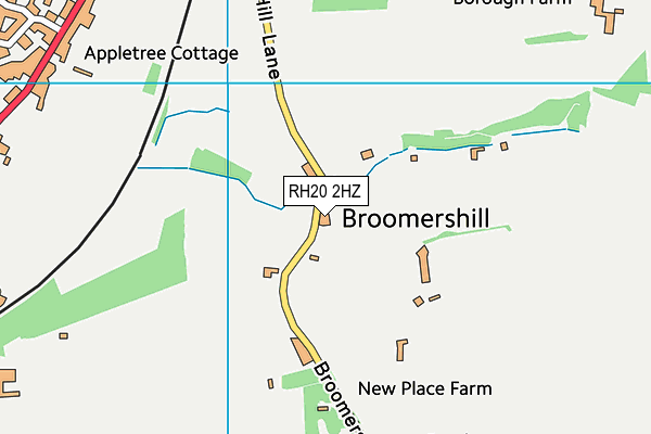 RH20 2HZ map - OS VectorMap District (Ordnance Survey) RH20 2HZ map - OS VectorMap District (Ordnance Survey)