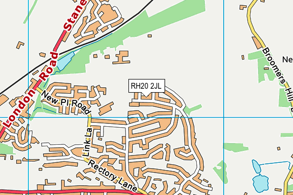 RH20 2JL map - OS VectorMap District (Ordnance Survey) RH20 2JL map - OS VectorMap District (Ordnance Survey)