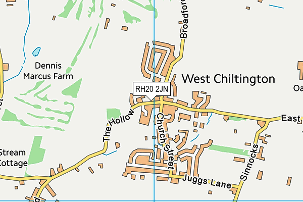 RH20 2JN map - OS VectorMap District (Ordnance Survey) RH20 2JN map - OS VectorMap District (Ordnance Survey)