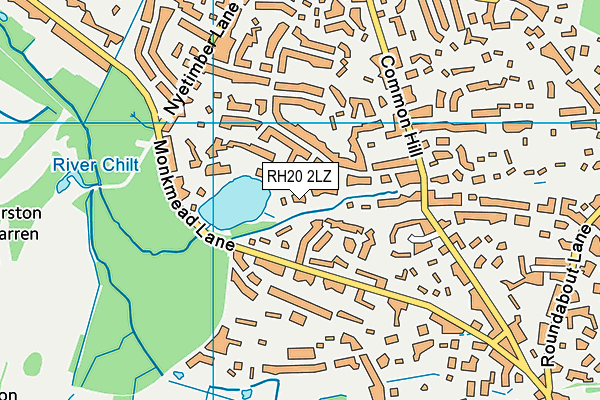RH20 2LZ map - OS VectorMap District (Ordnance Survey) RH20 2LZ map - OS VectorMap District (Ordnance Survey)
