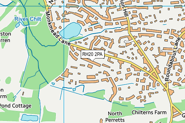 RH20 2PA map - OS VectorMap District (Ordnance Survey) RH20 2PA map - OS VectorMap District (Ordnance Survey)