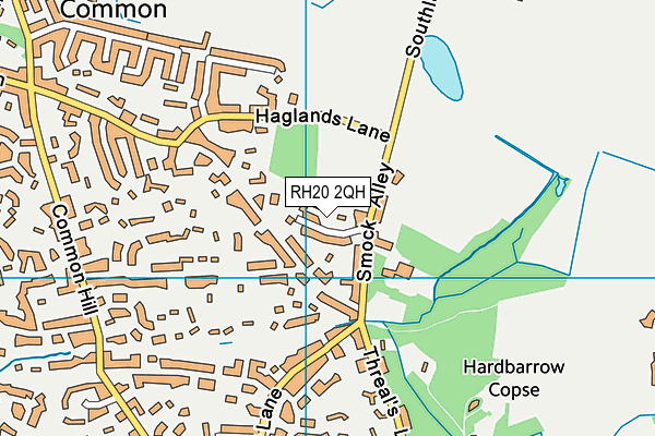 RH20 2QH map - OS VectorMap District (Ordnance Survey) RH20 2QH map - OS VectorMap District (Ordnance Survey)