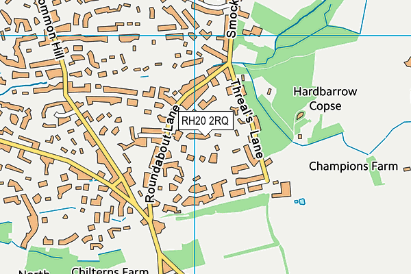 RH20 2RQ map - OS VectorMap District (Ordnance Survey) RH20 2RQ map - OS VectorMap District (Ordnance Survey)