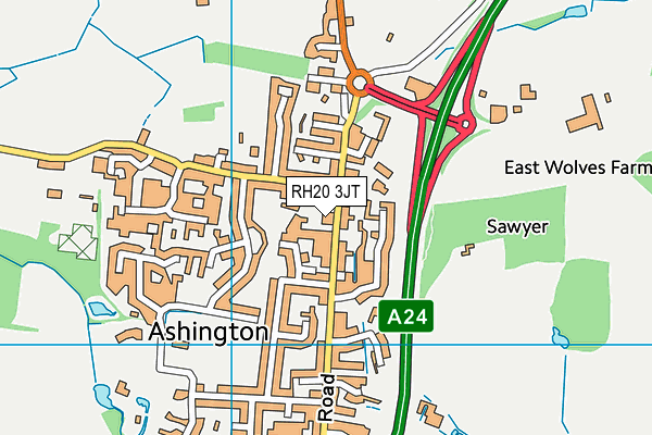 RH20 3JT map - OS VectorMap District (Ordnance Survey) RH20 3JT map - OS VectorMap District (Ordnance Survey)