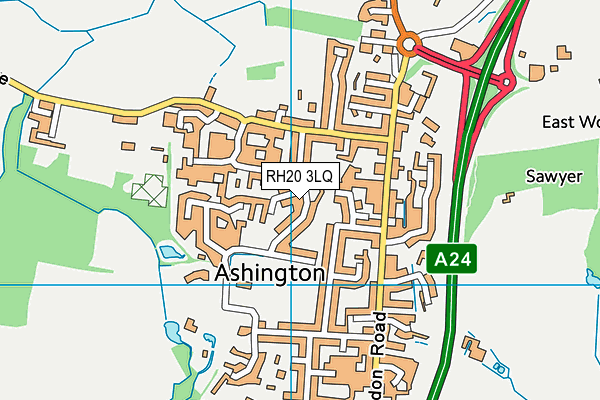 RH20 3LQ map - OS VectorMap District (Ordnance Survey) RH20 3LQ map - OS VectorMap District (Ordnance Survey)