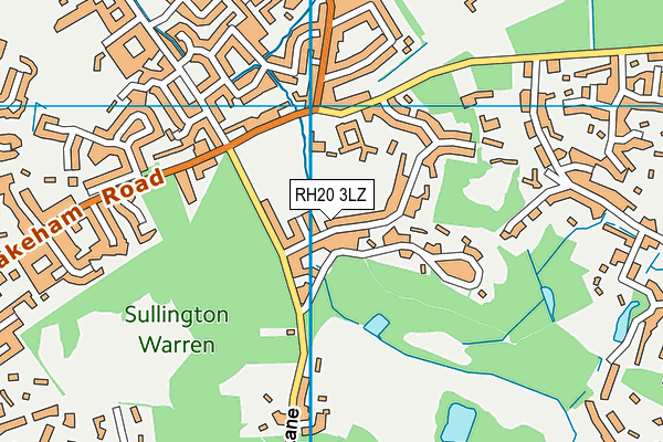RH20 3LZ map - OS VectorMap District (Ordnance Survey) RH20 3LZ map - OS VectorMap District (Ordnance Survey)
