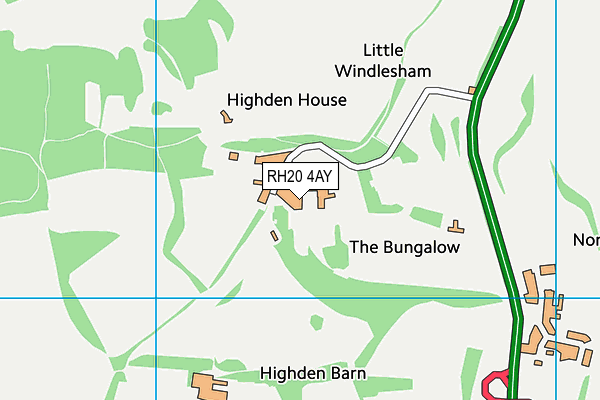 RH20 4AY map - OS VectorMap District (Ordnance Survey) RH20 4AY map - OS VectorMap District (Ordnance Survey)