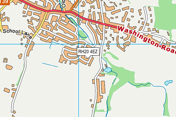RH20 4EZ map - OS VectorMap District (Ordnance Survey) RH20 4EZ map - OS VectorMap District (Ordnance Survey)