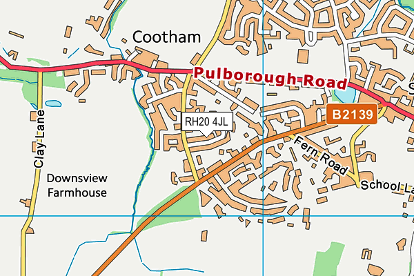 RH20 4JL map - OS VectorMap District (Ordnance Survey)