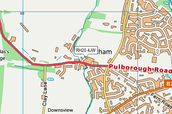 RH20 4JW map - OS VectorMap District (Ordnance Survey) RH20 4JW map - OS VectorMap District (Ordnance Survey)