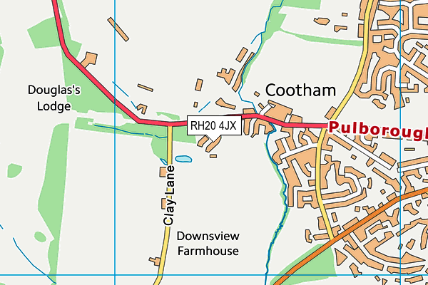 RH20 4JX map - OS VectorMap District (Ordnance Survey) RH20 4JX map - OS VectorMap District (Ordnance Survey)