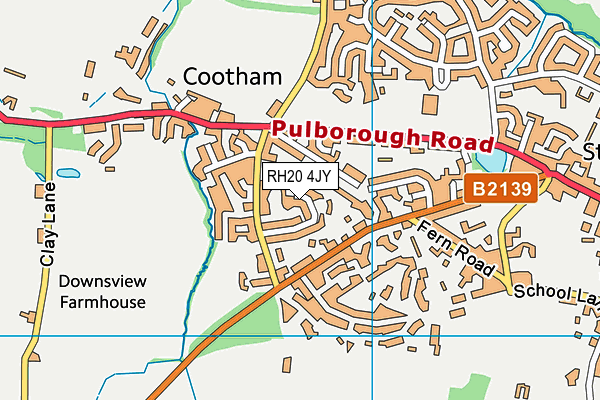 RH20 4JY map - OS VectorMap District (Ordnance Survey) RH20 4JY map - OS VectorMap District (Ordnance Survey)