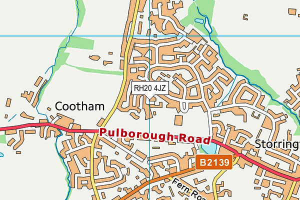 RH20 4JZ map - OS VectorMap District (Ordnance Survey) RH20 4JZ map - OS VectorMap District (Ordnance Survey)