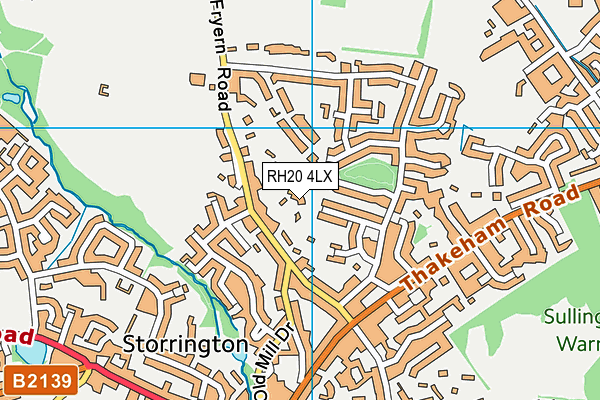 RH20 4LX map - OS VectorMap District (Ordnance Survey) RH20 4LX map - OS VectorMap District (Ordnance Survey)