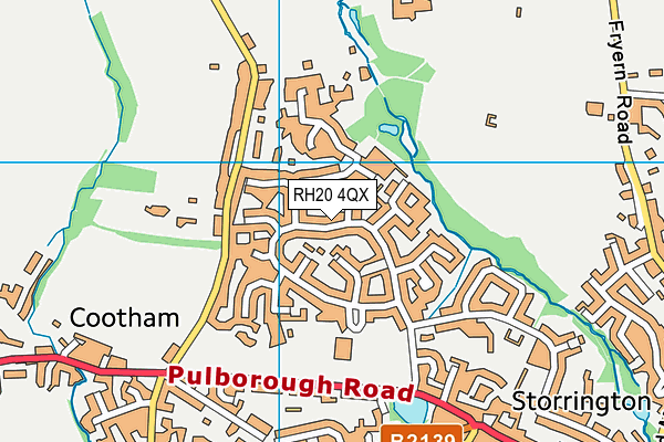 RH20 4QX map - OS VectorMap District (Ordnance Survey) RH20 4QX map - OS VectorMap District (Ordnance Survey)