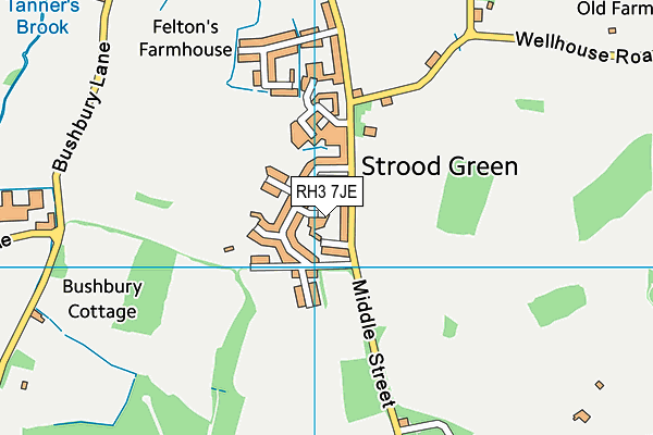 RH3 7JE map - OS VectorMap District (Ordnance Survey) RH3 7JE map - OS VectorMap District (Ordnance Survey)