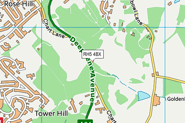 RH5 4BX map - OS VectorMap District (Ordnance Survey) RH5 4BX map - OS VectorMap District (Ordnance Survey)