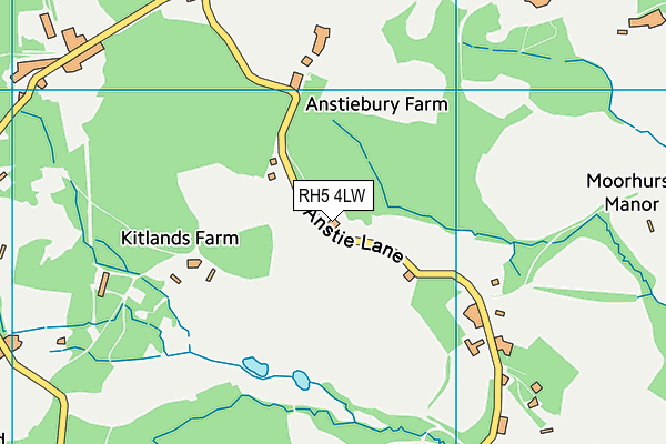 RH5 4LW map - OS VectorMap District (Ordnance Survey) RH5 4LW map - OS VectorMap District (Ordnance Survey)