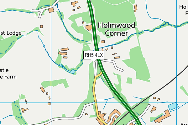 RH5 4LX map - OS VectorMap District (Ordnance Survey) RH5 4LX map - OS VectorMap District (Ordnance Survey)