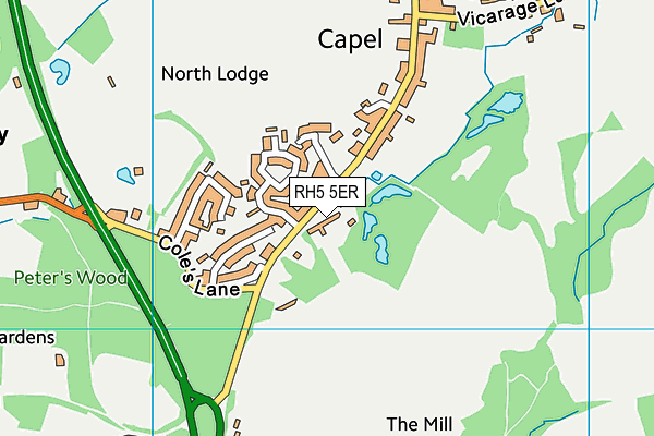 RH5 5ER map - OS VectorMap District (Ordnance Survey) RH5 5ER map - OS VectorMap District (Ordnance Survey)