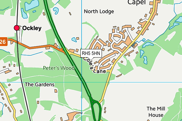 RH5 5HN map - OS VectorMap District (Ordnance Survey)