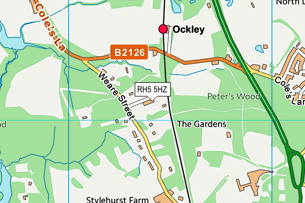 RH5 5HZ map - OS VectorMap District (Ordnance Survey) RH5 5HZ map - OS VectorMap District (Ordnance Survey)