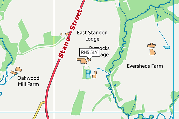 RH5 5LY map - OS VectorMap District (Ordnance Survey) RH5 5LY map - OS VectorMap District (Ordnance Survey)